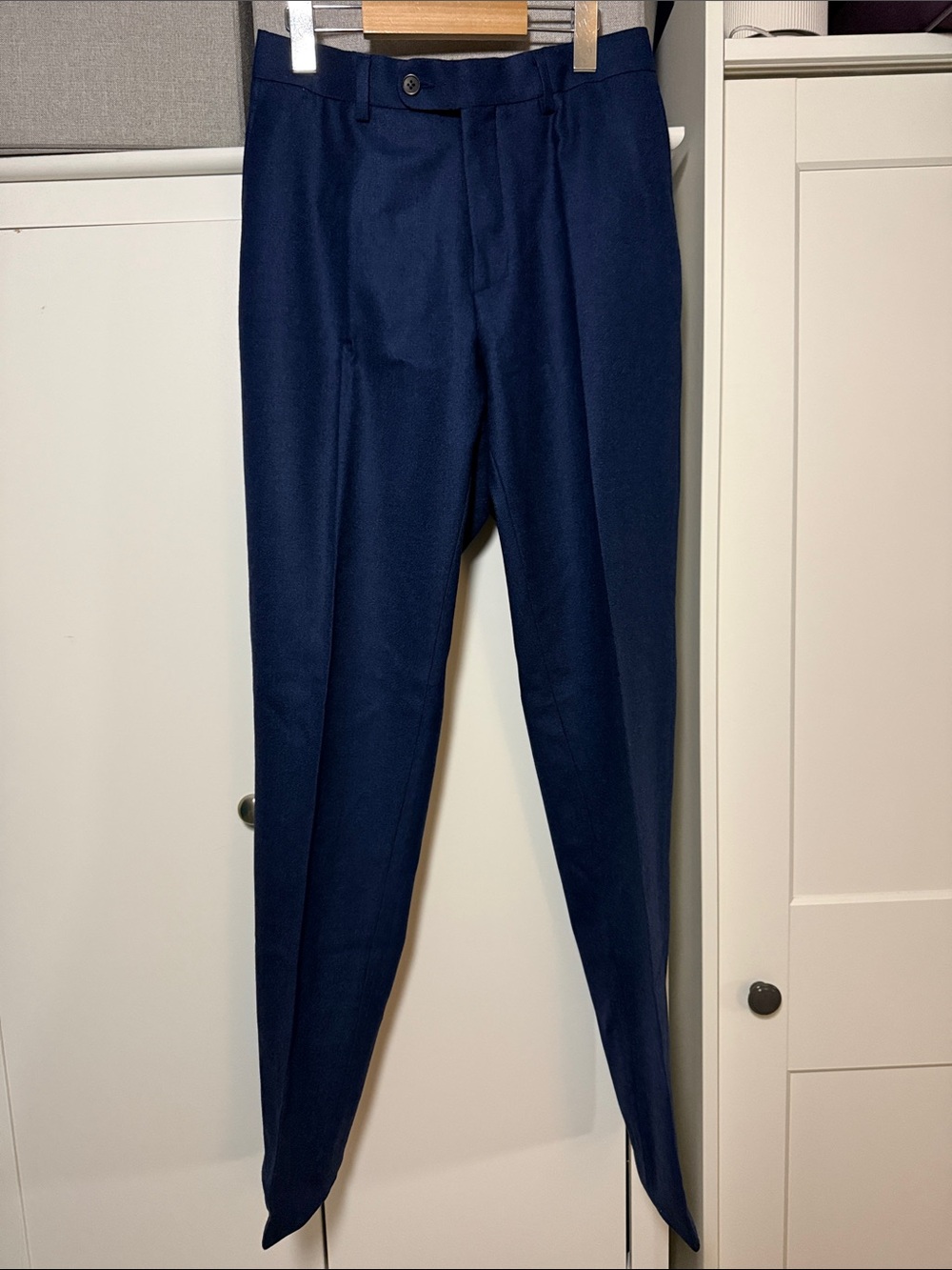 Suitsupply Dark Navy Dress Pants - Tailored Front Crease